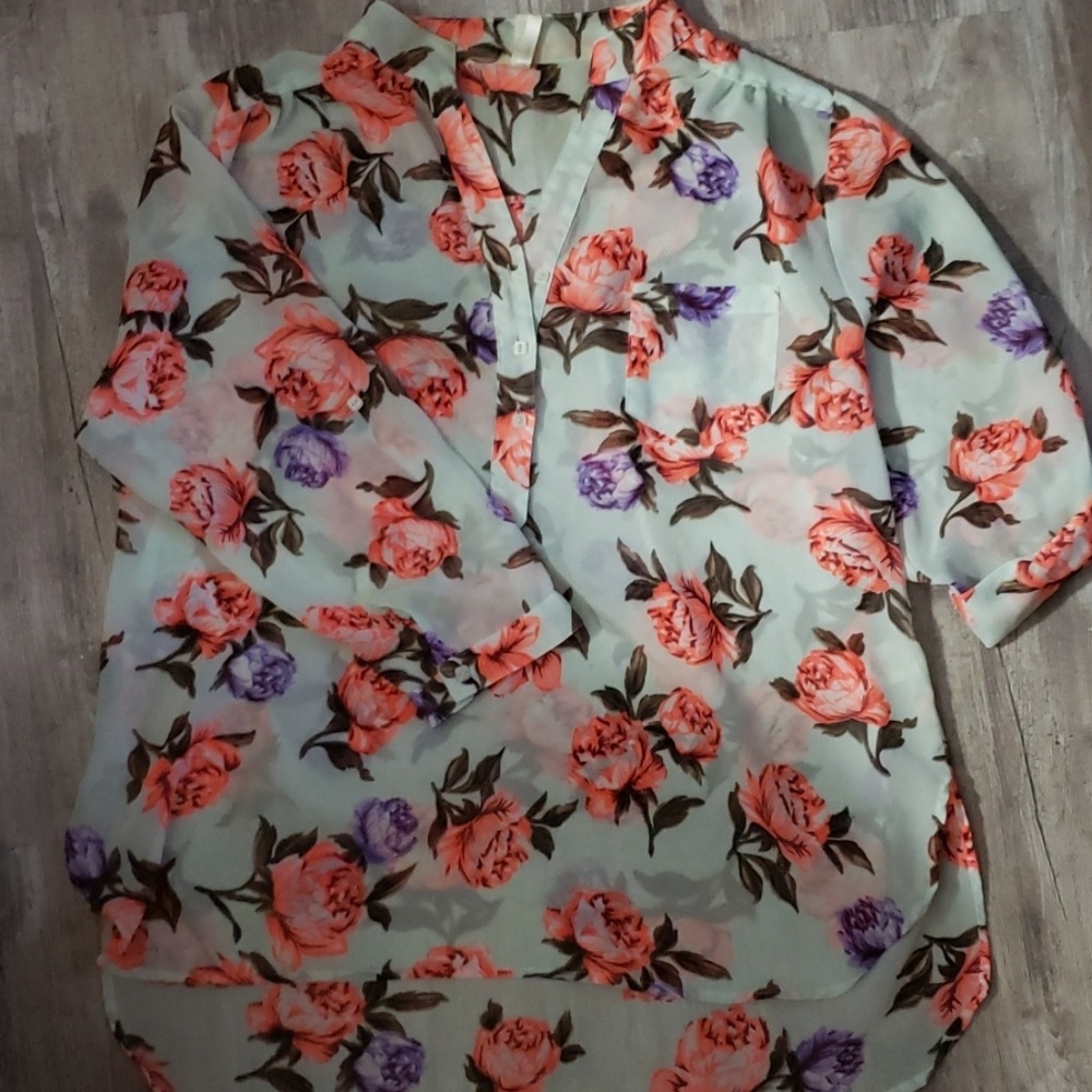 Womans 2X Sheer dress shirt